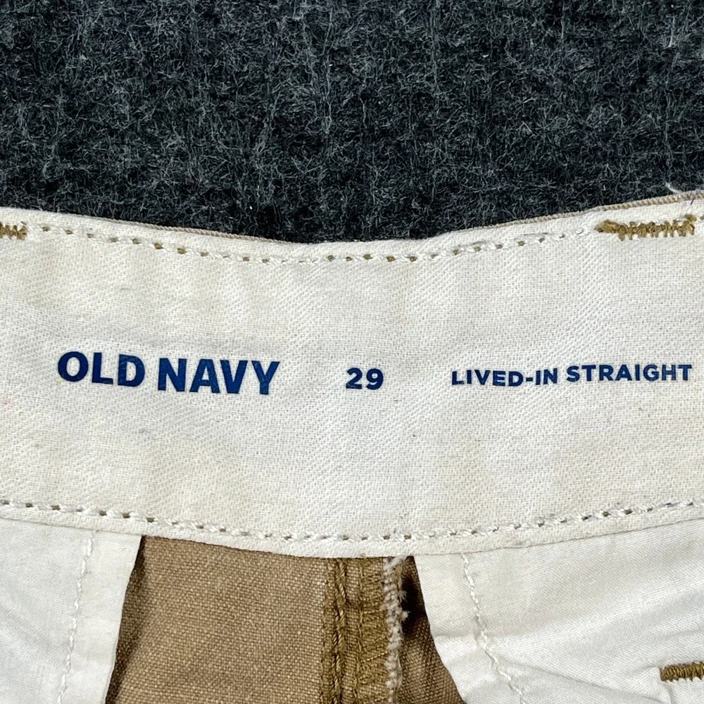 Old Navy Lived In Straight Chino Shorts Mens 29 Tan Cotton Flat Front Outdoor
